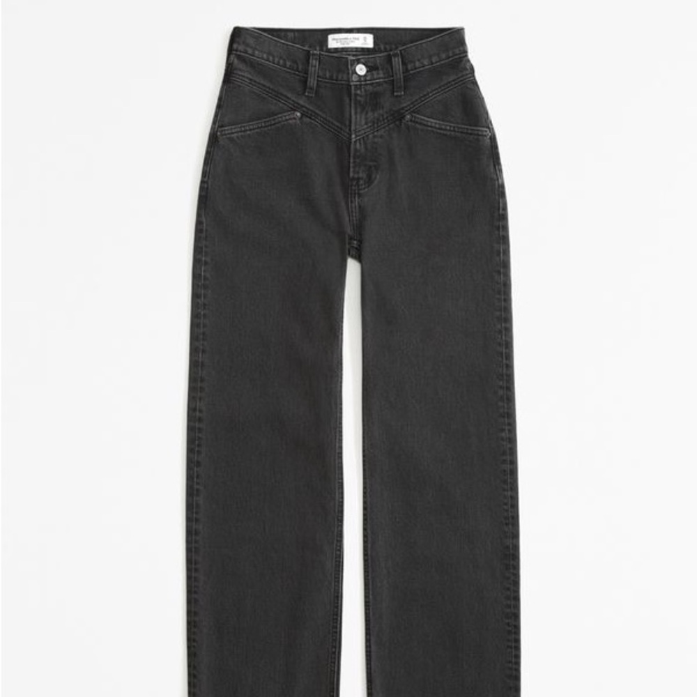 Abercrombie & Fitch Black Straight Leg Jeans